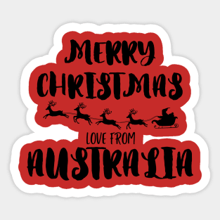 Merry Christmas, love from Australia Sticker